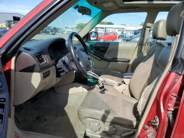 JF1SF65642H710665 - 2002 SUBARU FORESTER S RED photo 7