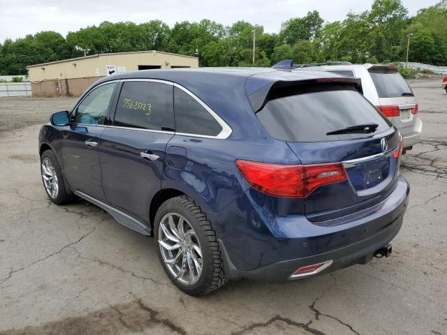 5FRYD4H42GB051936 - 2016 ACURA MDX TECHNOLOGY BLUE photo 2