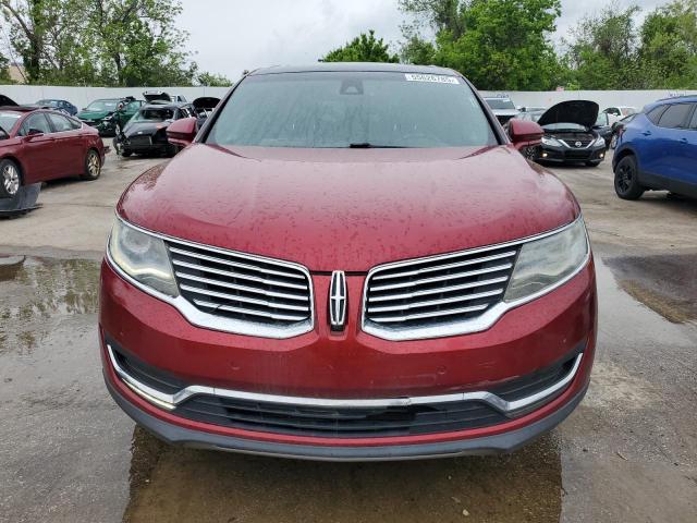 2LMTJ8LP5GBL43607 - 2016 LINCOLN MKX RESERVE მუქწითელი ფოტო 5