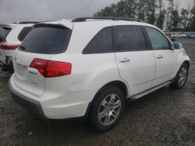 2HNYD28659H523562 - 2009 ACURA MDX TECHNOLOGY WHITE photo 3