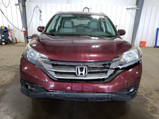 5J6RM4H73CL055401 - 2012 HONDA CR-V EXL BURGUNDY photo 5