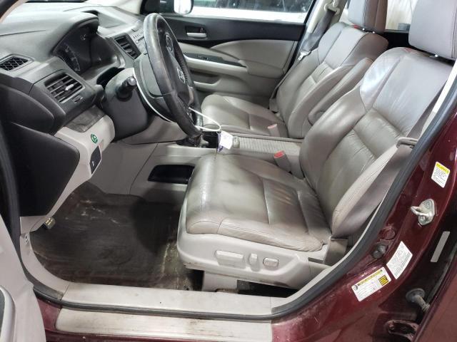 5J6RM4H73CL055401 - 2012 HONDA CR-V EXL BURGUNDY photo 7