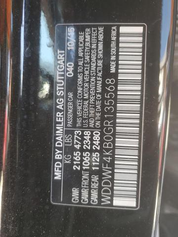 WDDWF4KB0GR135568 - 2016 MERCEDES-BENZ C 300 4MATIC BLACK photo 12