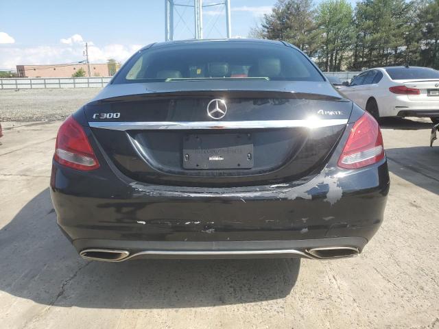 WDDWF4KB0GR135568 - 2016 MERCEDES-BENZ C 300 4MATIC BLACK photo 6