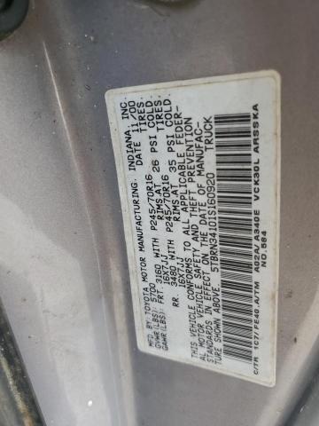 5TBRN34101S160920 - 2001 TOYOTA TUNDRA ACCESS CAB SR5 GRAY photo 12