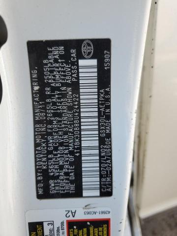 4T1BK3DB8BU424422 - 2011 TOYOTA AVALON BASE 白色 照片 12