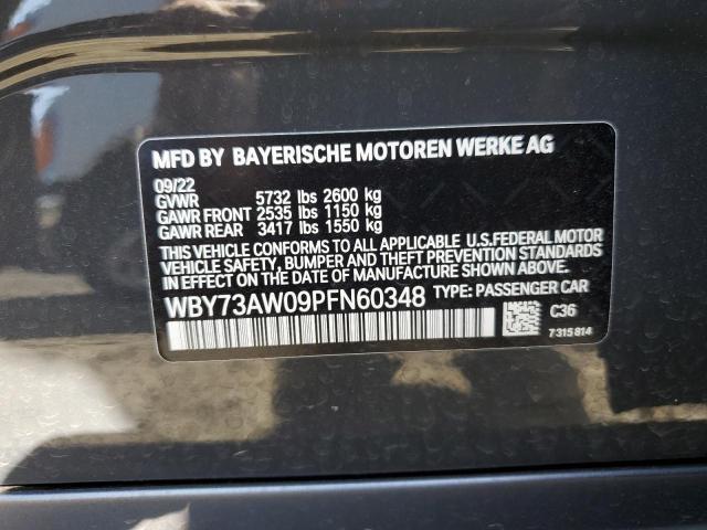 WBY73AW09PFN60348 - 2023 BMW I4 EDRIVE4 Сірий фото 12