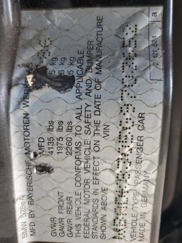 WBADK8305G9703652 - 1986 BMW 528 E AUTOMATIC BLACK photo 12