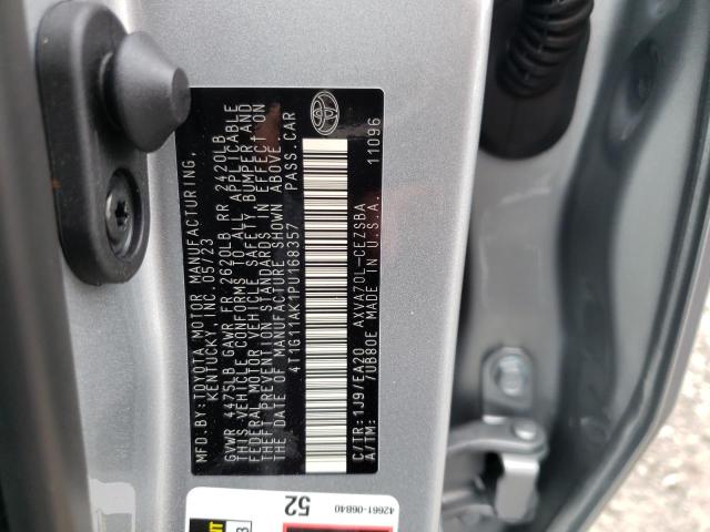 4T1G11AK1PU168357 - 2023 TOYOTA CAMRY SE NIGHT SHADE SILVER photo 12