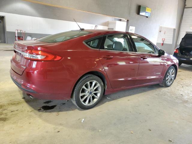 3FA6P0UU3HR256847 - 2017 FORD FUSION S HYBRID BURGUNDY photo 3