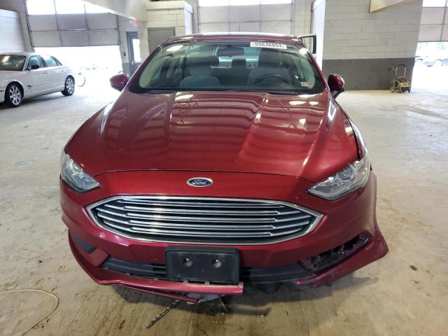 3FA6P0UU3HR256847 - 2017 FORD FUSION S HYBRID BURGUNDY photo 5