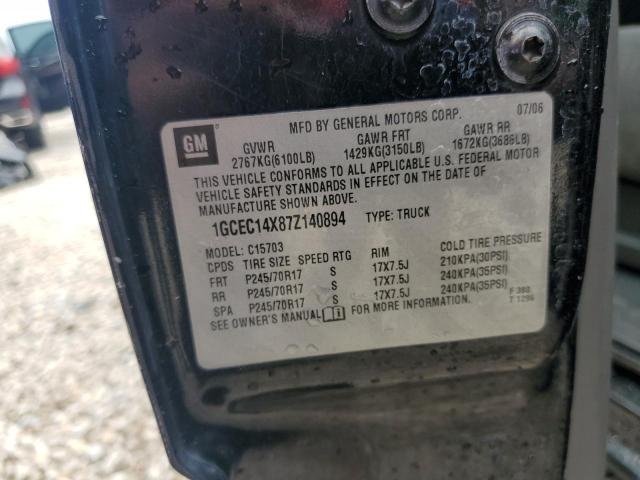 1GCEC14X87Z140894 - 2007 CHEVROLET SILVERADO C1500 CLASSIC Qara foto 12