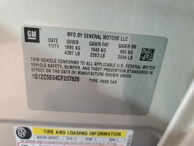 1G1ZC5E04CF207828 - 2012 CHEVROLET MALIBU 1LT 米色 照片 12