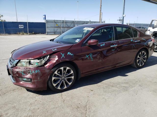 1HGCR2F56FA129320 - 2015 HONDA ACCORD SPORT MAROON photo 1