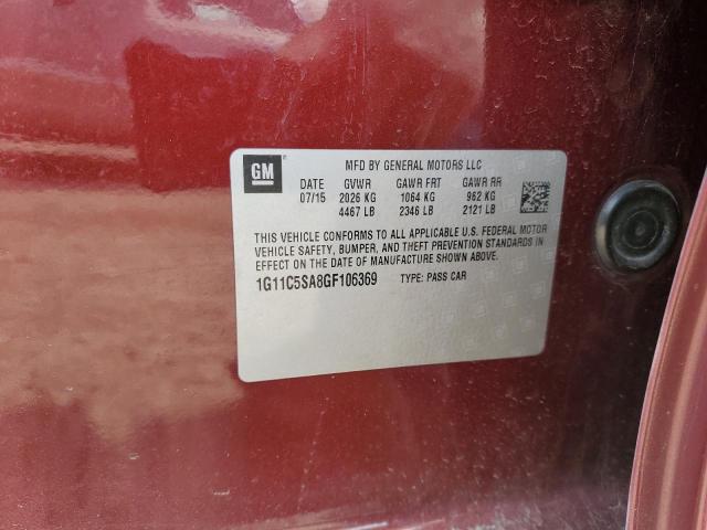 1G11C5SA8GF106369 - 2016 CHEVROLET MALIBU LIM LT 勃艮第红 照片 13