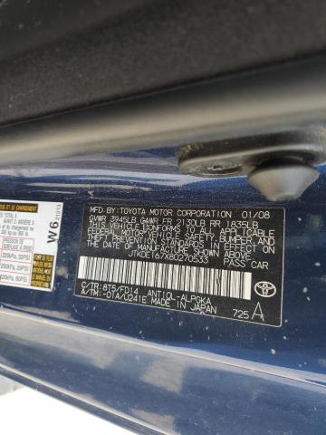 JTKDE167X80270533 - 2008 TOYOTA SCION TC 蓝色 照片 12