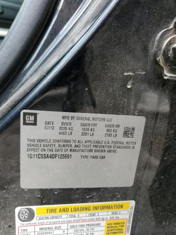 1G11C5SA4DF125691 - 2013 CHEVROLET MALIBU 1LT BLACK photo 12