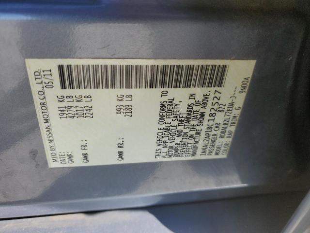 1N4AL2AP1BC182527 - 2011 NISSAN ALTIMA BASE 蓝色 照片 12
