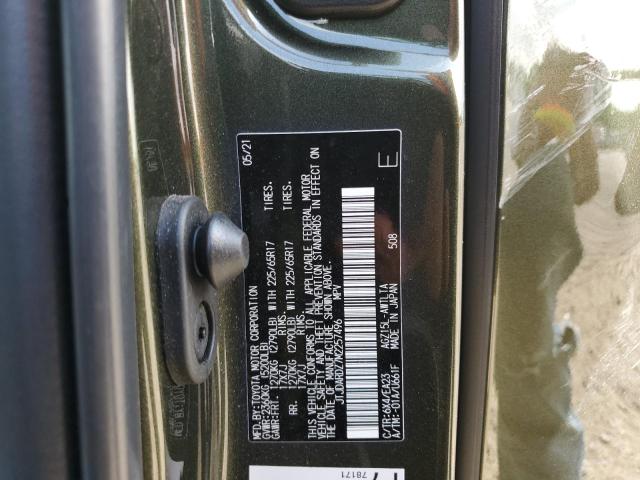 JTJDARDZ7M2257496 - 2021 LEXUS NX 300 BASE მწვანე ფოტო 13