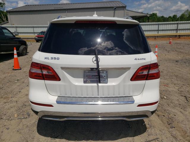4JGDA5HB2EA438999 - 2014 MERCEDES-BENZ ML 350 4MATIC WHITE photo 6
