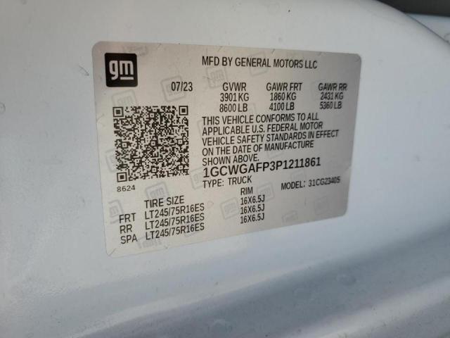 1GCWGAFP3P1211861 - 2023 CHEVROLET EXPRESS G2 白色 照片 13