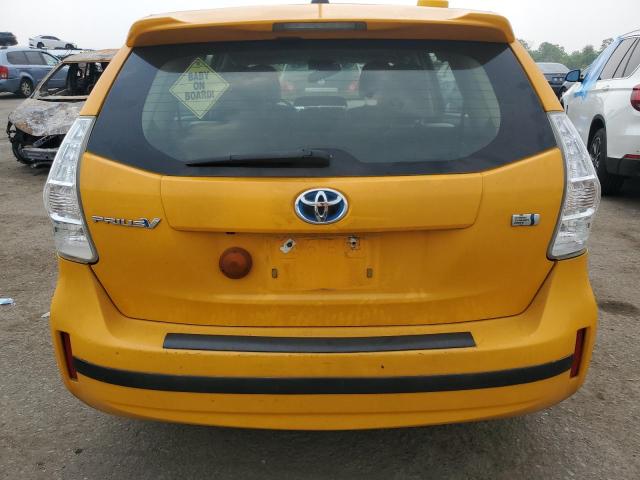 JTDZN3EU5EJ013639 - 2014 TOYOTA PRIUS V YELLOW photo 6