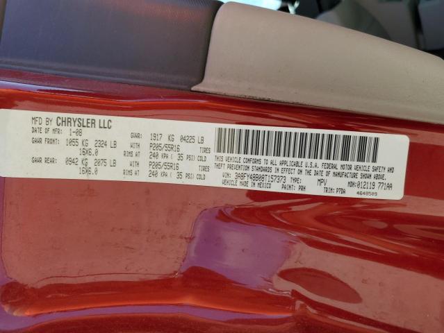 3A8FY48B08T157373 - 2008 CHRYSLER PT CRUISER RED photo 12