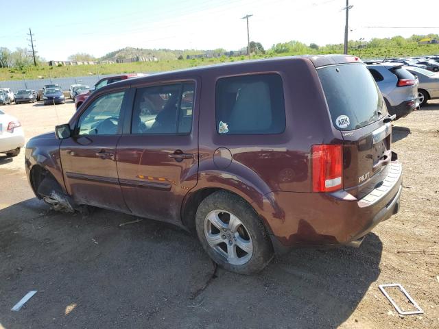 5FNYF4H53FB066531 - 2015 HONDA PILOT EXL BURGUNDY photo 2