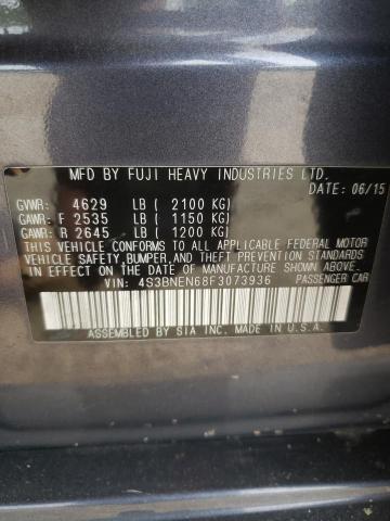 4S3BNEN68F3073936 - 2015 SUBARU LEGACY 3.6R LIMITED GRAY photo 12