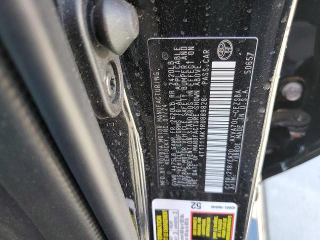 4T1T11AK1RU889828 - 2024 TOYOTA CAMRY SE NIGHT SHADE BLACK photo 13