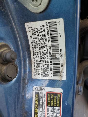 1HGFA16908L041954 - 2008 HONDA CIVIC EXL 蓝色 照片 12