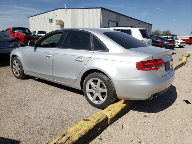 WAULF78K39N012537 - 2009 AUDI A4 2.0T QUATTRO SILVER photo 2