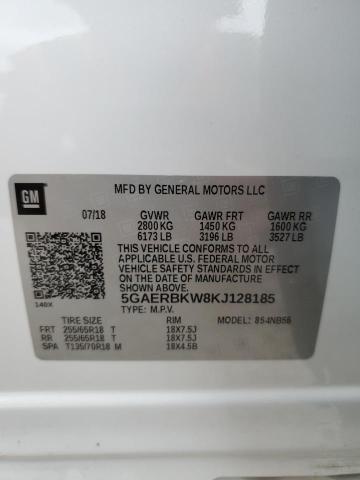 5GAERBKW8KJ128185 - 2019 BUICK ENCLAVE ESSENCE 白色 照片 14