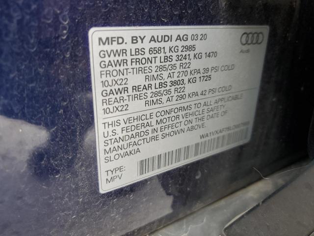 WA1VXAF75LD007965 - 2020 AUDI Q7 PRESTIGE 蓝色 照片 13
