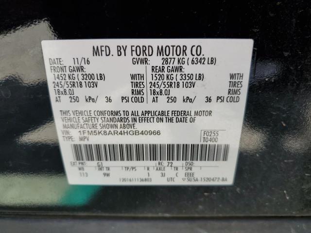 1FM5K8AR4HGB40966 - 2017 FORD EXPLORER POLICE INTERCEPTOR BLACK photo 13