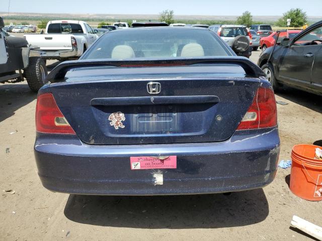 1HGEM215X3L000639 - 2003 HONDA CIVIC LX BLUE photo 6