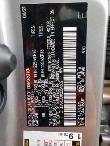 JTJSARDZXM2254602 - 2021 LEXUS NX 300 BASE Srebrny zdjęcie 14