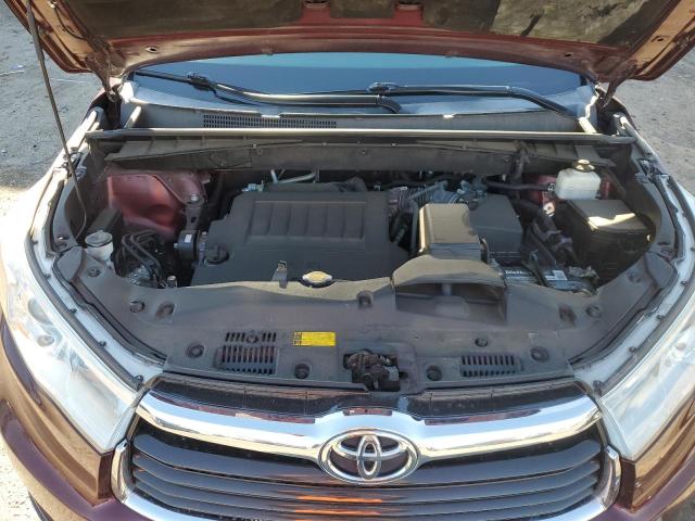 5TDJKRFH7ES012392 - 2014 TOYOTA HIGHLANDER XLE BURGUNDY photo 12