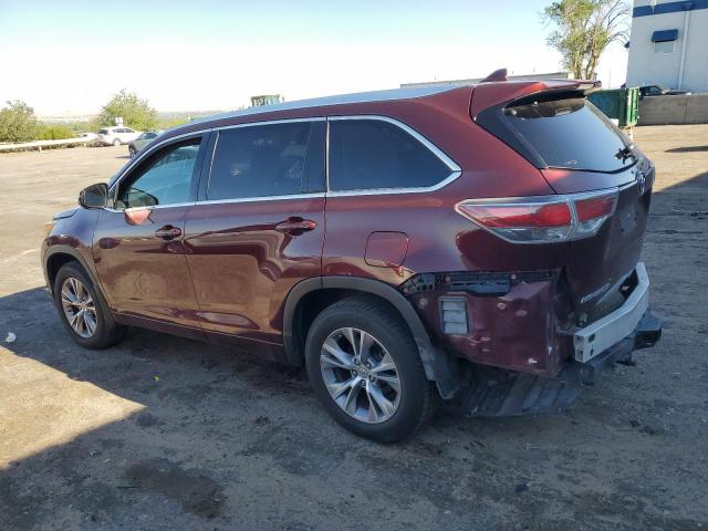 5TDJKRFH7ES012392 - 2014 TOYOTA HIGHLANDER XLE BURGUNDY photo 2
