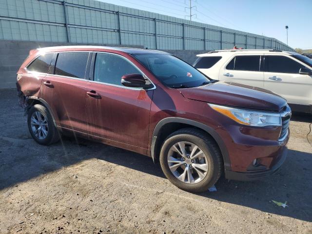 5TDJKRFH7ES012392 - 2014 TOYOTA HIGHLANDER XLE BURGUNDY photo 4