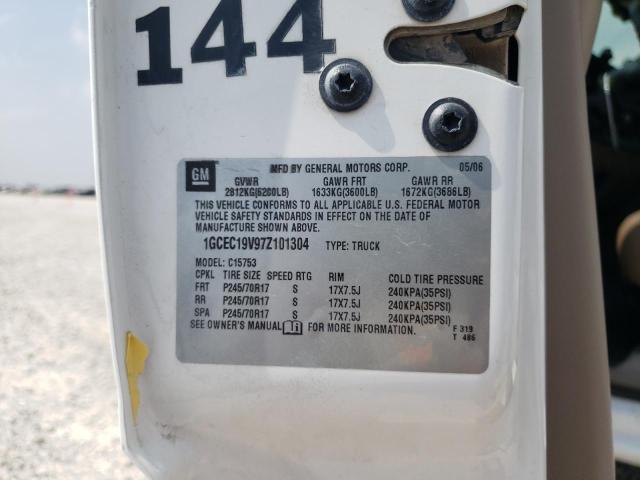 1GCEC19V97Z101304 - 2007 CHEVROLET SILVERADO C1500 CLASSIC Ağ foto 12