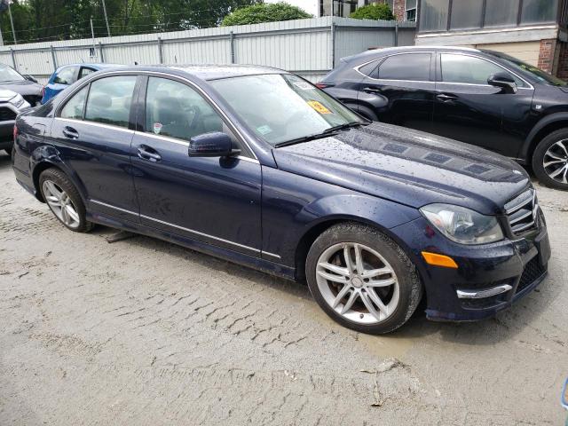 WDDGF8AB9ER323211 - 2014 MERCEDES-BENZ C 300 4MATIC BLUE photo 4