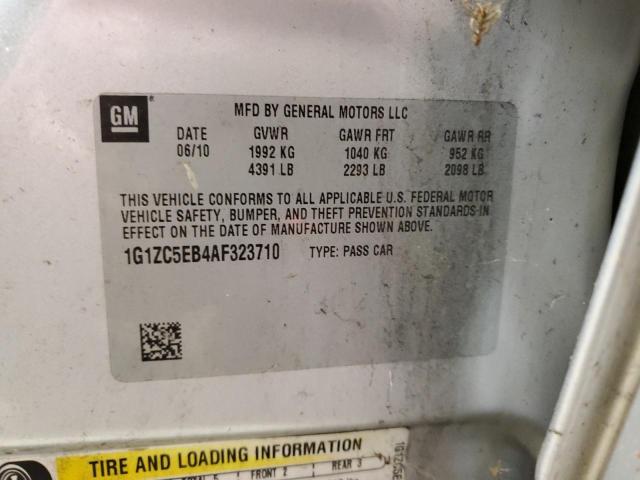 1G1ZC5EB4AF323710 - 2010 CHEVROLET MALIBU 1LT SILVER photo 12