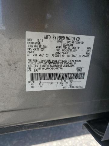 2LMTJ6LR0GBL49739 - 2016 LINCOLN MKX RESERVE 灰色 照片 13