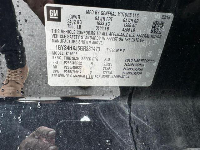 1GYS4HKJ6GR331473 - 2016 CADILLAC ESCALADE ESV LUXURY BLACK photo 12