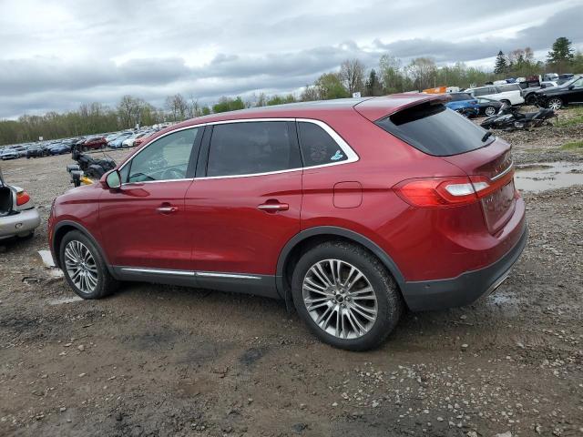 2LMTJ8LRXGBL62686 - 2016 LINCOLN MKX RESERVE RED photo 2