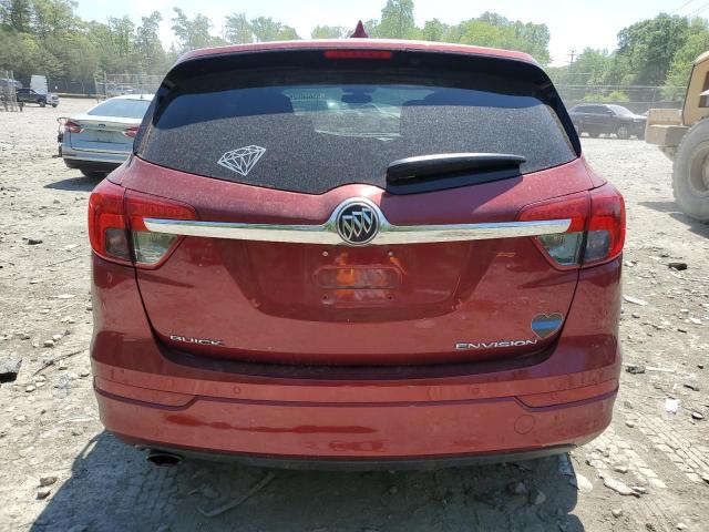 LRBFXBSA6JD028613 - 2018 BUICK ENVISION PREFERRED RED photo 6