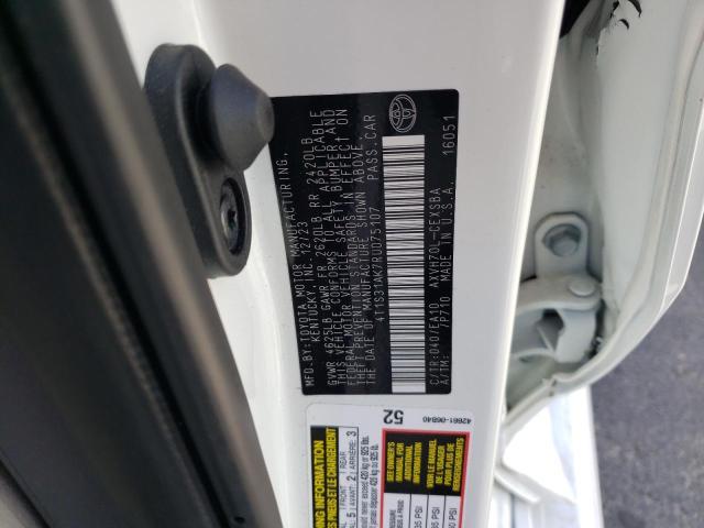 4T1S31AK7RU075107 - 2024 TOYOTA CAMRY SE NIGHT SHADE WHITE photo 12