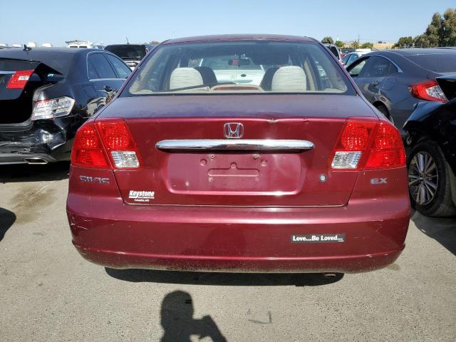 1HGES26743L008171 - 2003 HONDA CIVIC EX RED photo 6