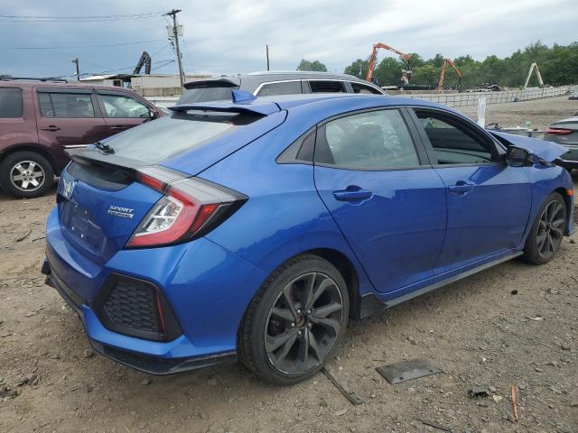 SHHFK7H97JU423899 - 2018 HONDA CIVIC SPORT TOURING BLUE photo 3